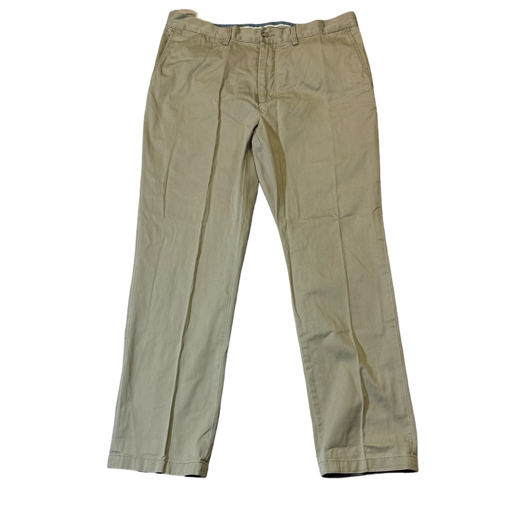 Polo Ralph Lauren mens 38x32 khaki tan classic fit flat front chino pants EUC
